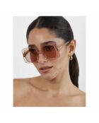 Sonnenbrille mit rosafarbenem Bildschirm