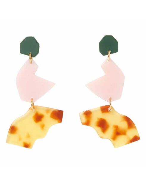Boucles d’oreilles Intervalle miel