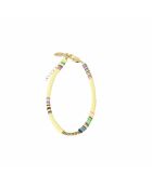 Bracelet en laiton plaqué or Heishi jaune