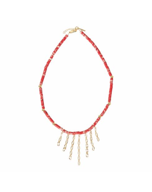 Collier en pierre naturelle Précieux Pampille rouge