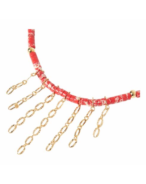 Collier en pierre naturelle Précieux Pampille rouge
