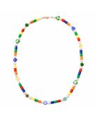 Collier en plaqué or Selma bleu