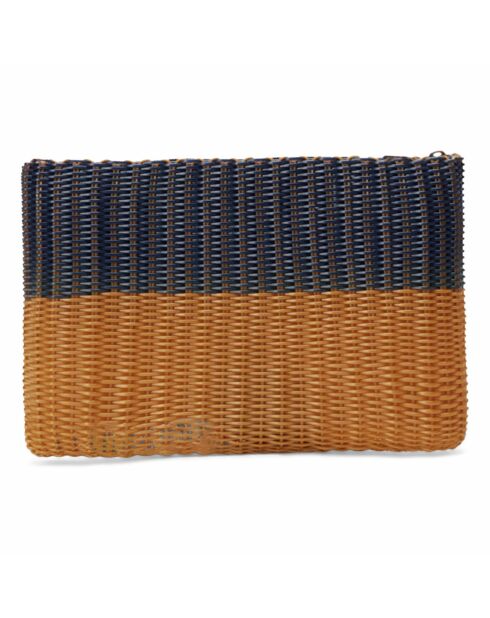 Pochette Bicolor L tabac