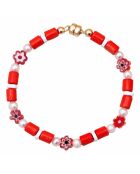 Bracelet en perle d'eau Peepa rouge