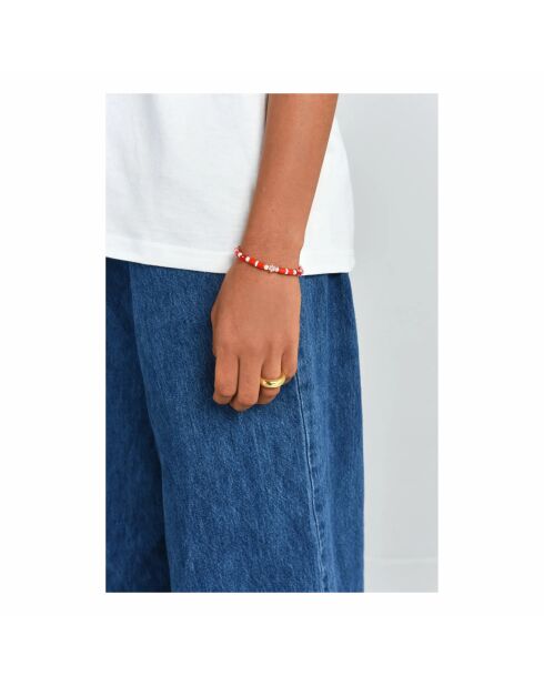 Bracelet en perle d'eau Peepa rouge