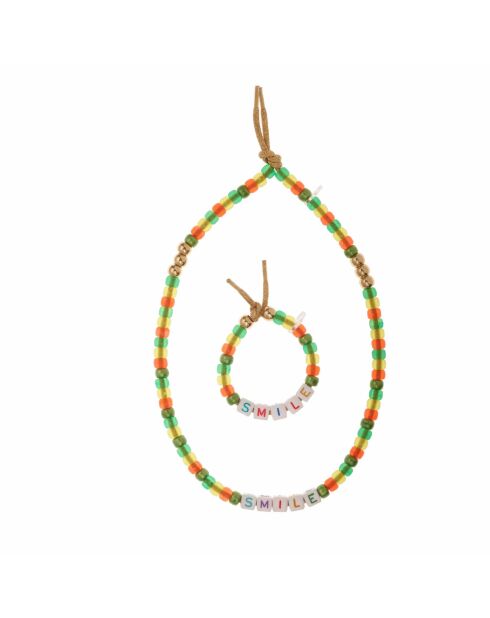 Collier + Bracelet Smile vert