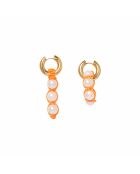 Boucles d’oreilles en perles d’eau douce naturelles orange