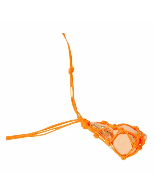 Collier corde plaqué or Poire Baroque orange
