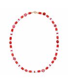 Collier en plaqué or Matty rouge
