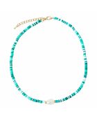 Collier en perle Festival vert