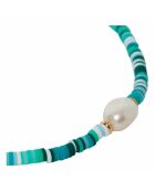 Collier en perle Festival vert