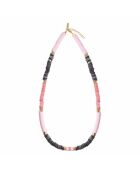 Collier en laiton plaqué or Précieux rose