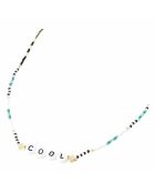 Collier en laiton plaqué or Cool vert