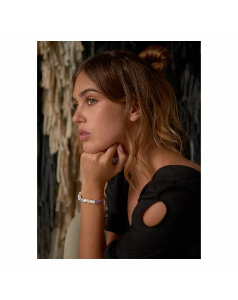 Bracelet Life's A Beach Rainbow bleu