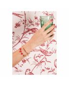 Bracelet en laiton plaqué or Yacinthe rouge
