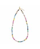 Collier en laiton plaqué or Précieux multicolore