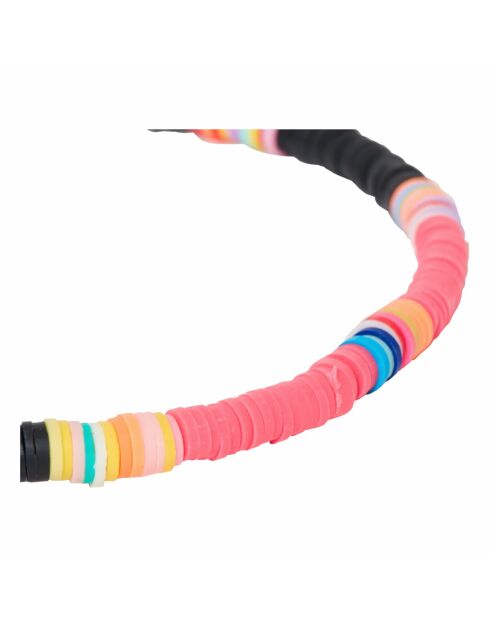 Collier plaqué or Large Heishi rose
