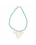 Collier en pierre naturelle Précieux Pampille bleu turquoise