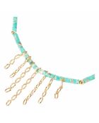 Collier en pierre naturelle Précieux Pampille bleu turquoise