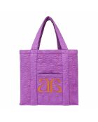 Sac en coton Matelassé violet - 40x28x14 cm