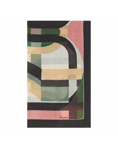 Foulard en laine Supersonic x Smallable beige -100x100 cm