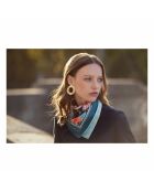 Foulard Réversible Lila/Nora bleu - 60x60 cm