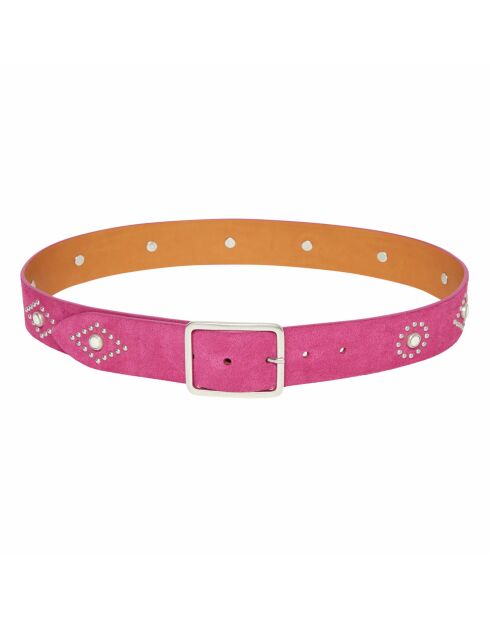 Cinturón de piel rosa fucsia N°10034