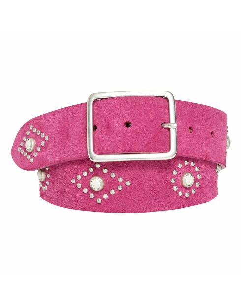 Cinturón de piel rosa fucsia N°10034