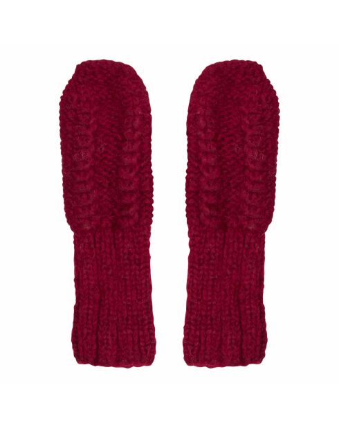 Guantes Pire Baby de lana merino de alpaca burdeos