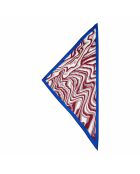 Foulard en soie Wave bleu marine - 145x100 cm