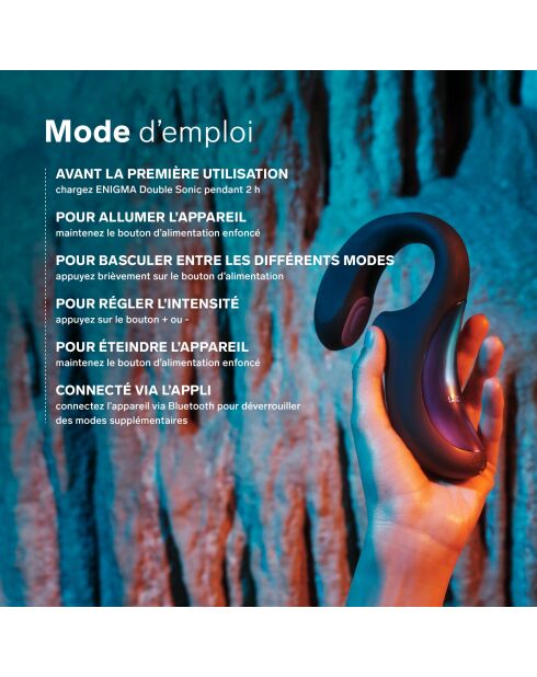 Vibromasseur pour Femme à Stimulation Triple, ENIGMA Double Sonic