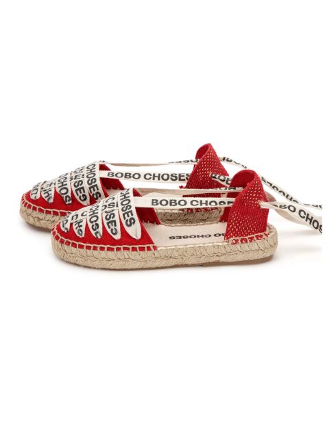 Rote Espadrilles aus Bio-Baumwolle