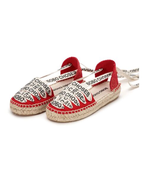 Rote Espadrilles aus Bio-Baumwolle
