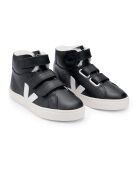 Sneakers Esplar Mid in pelle graffiata foderata nera