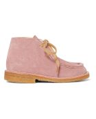 Bottines  en cuir à lacets  rose pâle