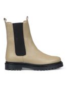 Chelsea Boots montantes  en cuir semelles Funky sable