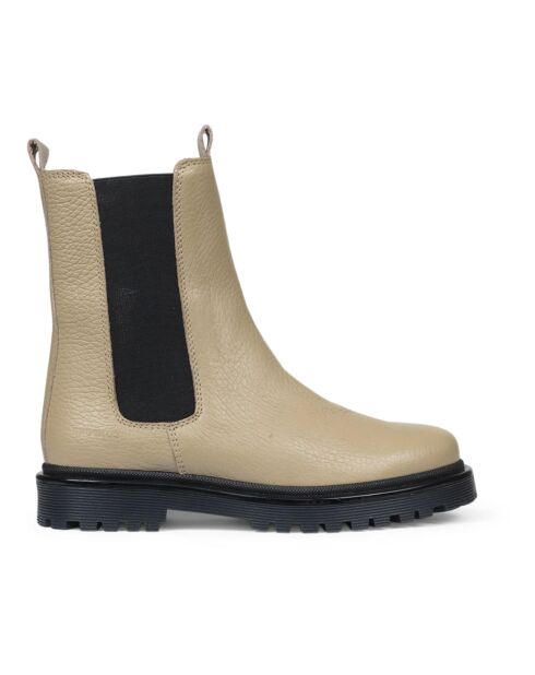 Chelsea Boots montantes  en cuir semelles Funky sable