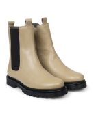 Chelsea Boots montantes  en cuir semelles Funky sable
