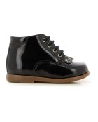 Botillons en cuir vernis Nioupi New Mex noirs
