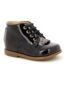 Botillons en cuir vernis Nioupi New Mex noirs
