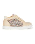 Baskets en cuir  Mousse zip Top x Smallable beiges
