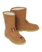 Bottes en cuir fourrées Tigre Wadudu camel