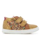 Baskets en cuir  scratchs Mousse Easy Top camel
