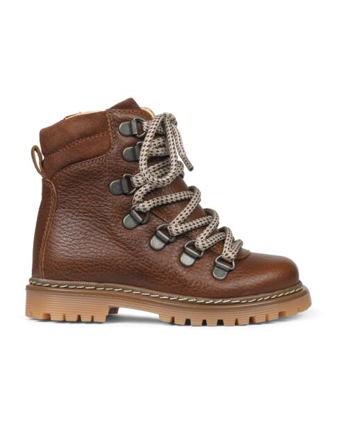 Boots  en cuir zip Tex cognac