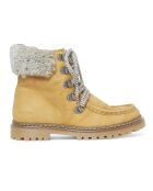 Boots  en cuir à lacets  Shearling camel