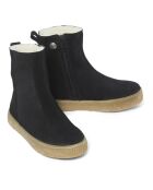 Boots fourrées en cuir  noirs
