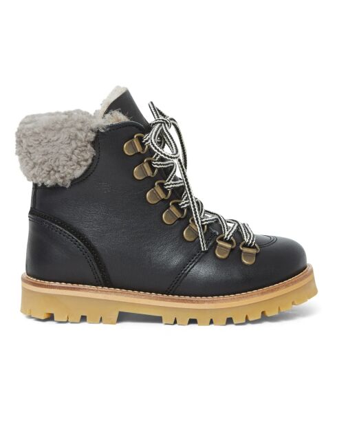 Boots en cuir fourrées Shearling Winter noirs