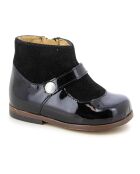 Bottines  en cuir zip Zeus Bal noires