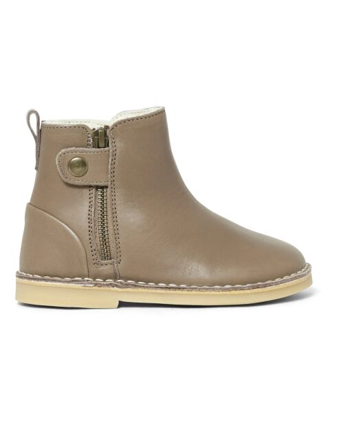 Stiefel Winston aus taupefarbenem Pelz