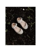 Sandales en cuir scratchs Ladida crème